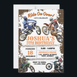 Dirt Bike Birthday Invitation. Motorbikes Invite<br><div class="desc">This Invitation perfect for kid birthday party. Customise your own details to these special theme invitations!</div>
