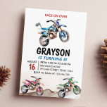 Dirt Bike Birthday Invitation Racing Motorbike<br><div class="desc">Our dirt bike birthday invitation is the perfect way to invite friends and family to your party. The design features a racing theme, with plenty of space for all the important details such as the date, time, and location of the party. Perfect for any age, gender and theme of the...</div>