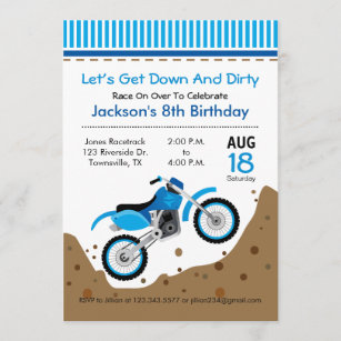 Motorcycle Birthday Invitations Zazzle Au