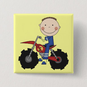 Dirt Bike - Boy Tshirts and Gifts 15 Cm Square Badge