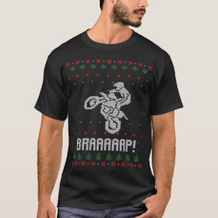 Dirt Bike Braap Ugly Christmas Sweater funny motoc