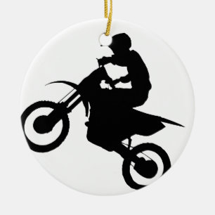 DIRT BIKE CERAMIC TREE DECORATION