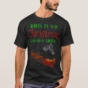 Dirt Bike Christmas Santa Motocross OffRoading gif T-Shirt