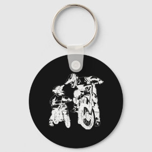 Dirt Bike Dad Motocross Motorcycle Biker Father Key Ring