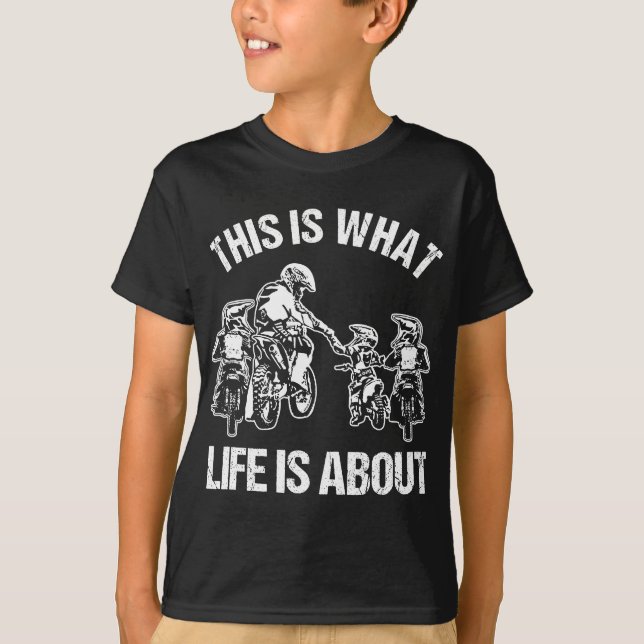 Dirt Bike Dad Motocross Motorcycle Biker Father T-Shirt (Front)
