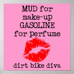 Dirt Bike Diva Motocross Poster Sign
