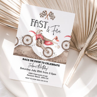 Dirt Bike Fast and Five invitation