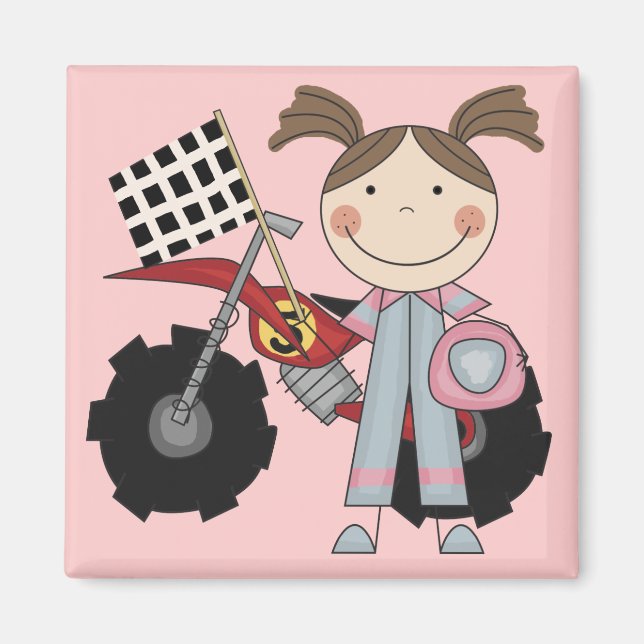 Dirt Bike - Girl T-shirts and Gifts Magnet (Front)