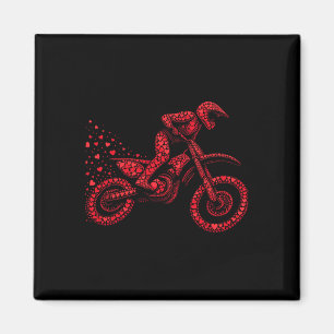 Dirt Bike Heart Biker Boys Womens Mens Valentine D Magnet