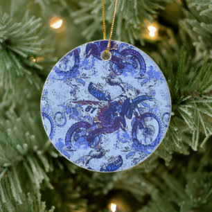 Dirt-Bike Heaven - Motocross Racers   Ceramic Ornament