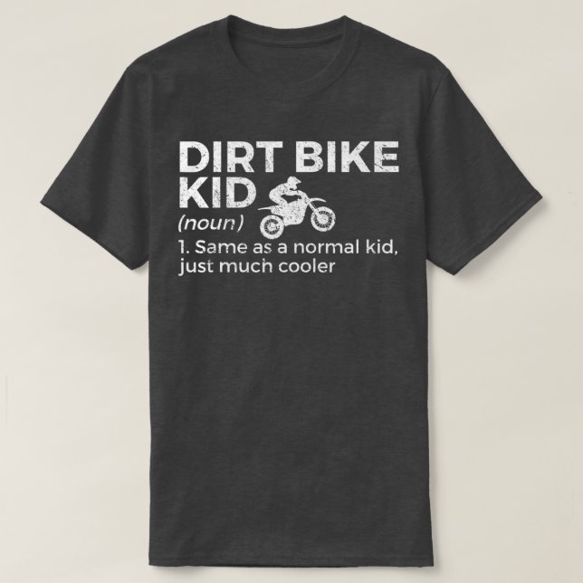 Dirt Bike Kid Definition Motocross  T-Shirt (Design Front)