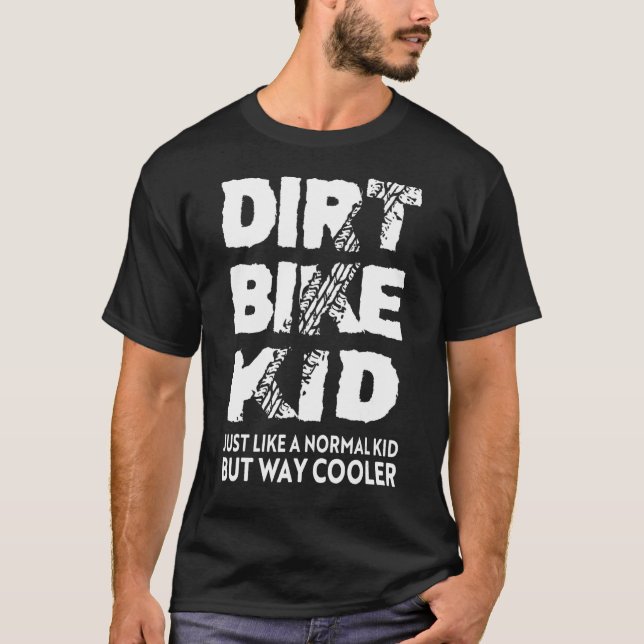 Dirt Bike Kid  Motocross Riding Boys Racing T-Shirt (Front)