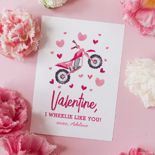 Dirt Bike Kids Valentines Day Card