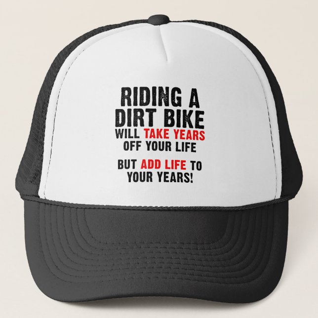 Dirt Bike Life To Your Years Motocross Cap Hat (Front)
