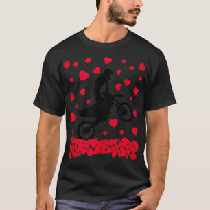 Dirt Bike Lover Men Women Dirt Bike Heart Valentin T-Shirt