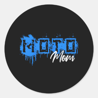 Dirt Bike Moto Mum s Motocross Classic Round Sticker