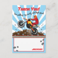 Dirt Bike Motocross Birthday thank you note
