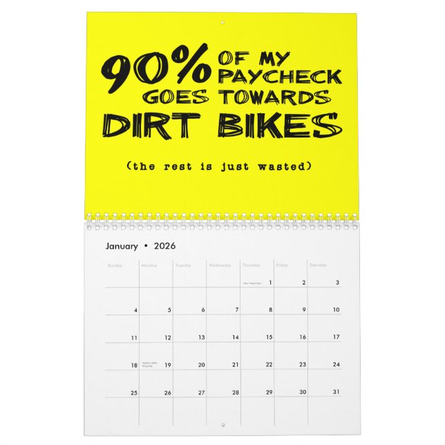 Dirt Bike Motocross Calendar . (Jan 2026)