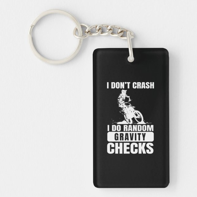 Dirt Bike Motocross Don't Crash Random Gravity Key Ring (Front)