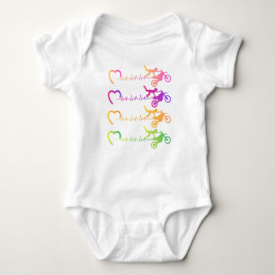 Dirt Bike Motocross Heartbeat Baby Bodysuit