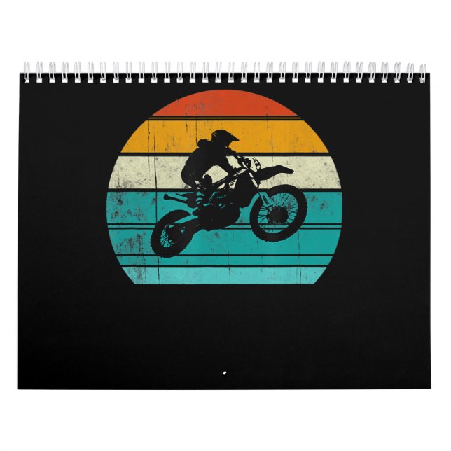 Dirt Bike Motocross Motorcycle Gift For Men Calendar (Cover)