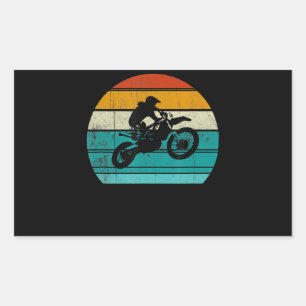 Dirt Bike Motocross Motorcycle Gift For Men Rectangular Sticker