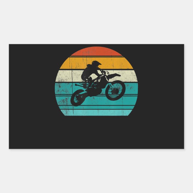Dirt Bike Motocross Motorcycle Gift For Men Rectangular Sticker (Front)
