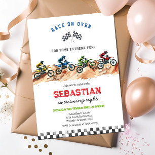 Dirt Bike Motocross Motorcycle Racing Boy Birthday Invitation