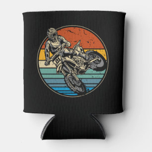 Dirt Bike Motocross Motorcycle Vintage Retro Can Cooler