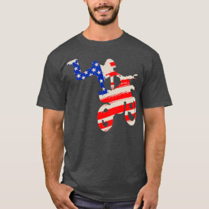 Dirt Bike Motocross MX Rider Flag Ride Off Road T-Shirt