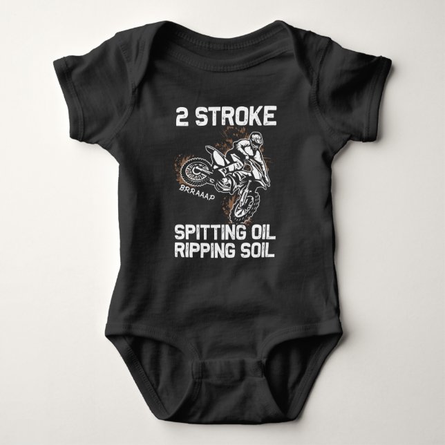 Dirt Bike Motocross Offroad Motorbike Sport Baby Bodysuit (Front)