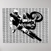 Dirt Bike Motocross Print Poster