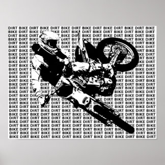 Dirt Bike Motocross Print Poster