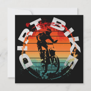 Dirt bike motocross rider save the date