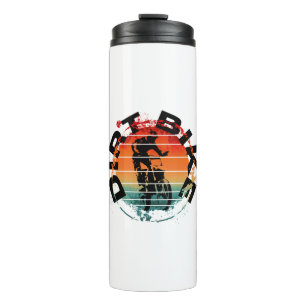 Dirt bike motocross rider thermal tumbler