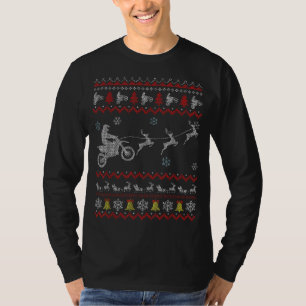 Dirt Bike Motorcycle Pajama Ugly Christmas Biker G T-Shirt