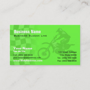 Dirt Bike, Motorcycle Racing, MX Team Contact Business Card