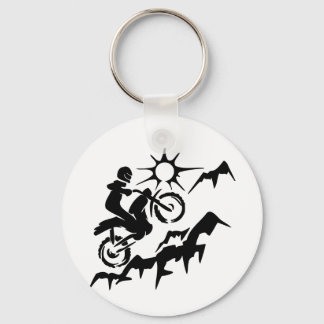Dirt Bike Mountain Key Ring