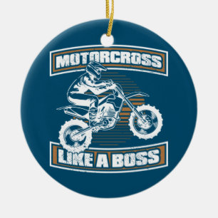 Dirt Bike MX Motocross Supercross Ceramic Ornament