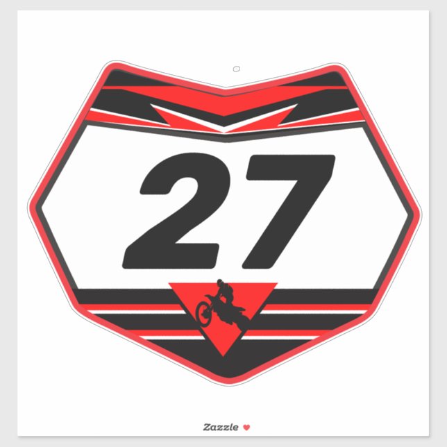 dirt bike number plate Vinyl Sticker (Sheet)