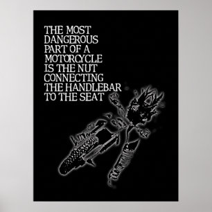 Dirt Bike Nut Motocross Funny Poster Humour