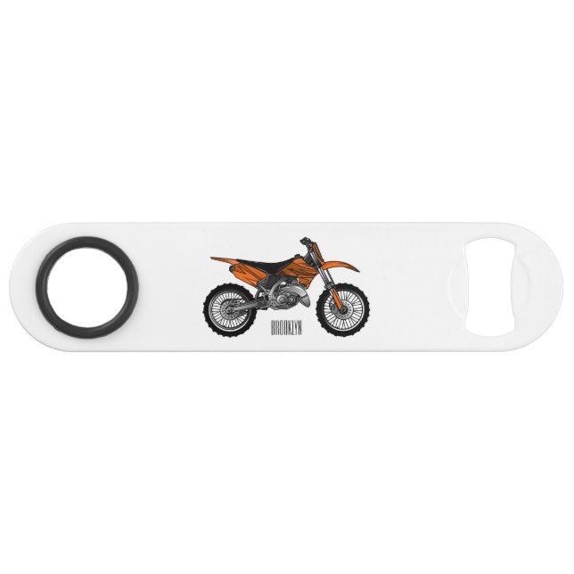 Dirt bike off-road motorcycle / motocross cartoon (Front (Horizontal))