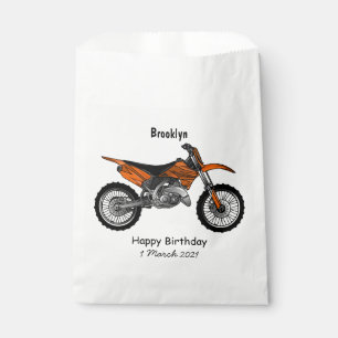 Dirt bike off-road motorcycle / motocross cartoon favour bag