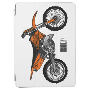 Dirt bike off-road motorcycle / motocross cartoon iPad air cover