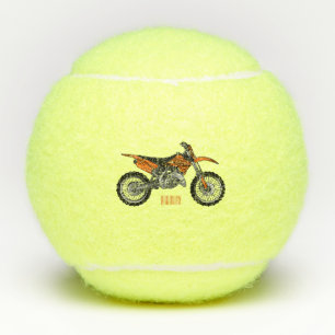 Dirt bike off-road motorcycle / motocross cartoon tennis balls