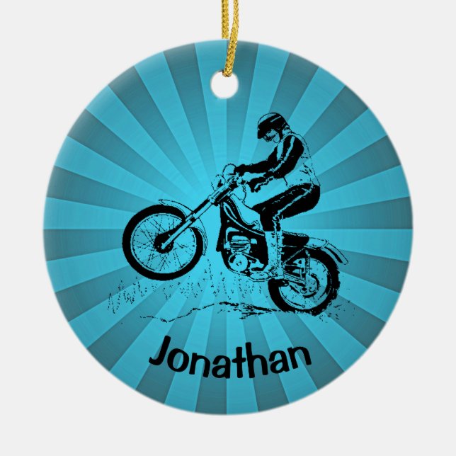Dirt Bike Ornament (Front)