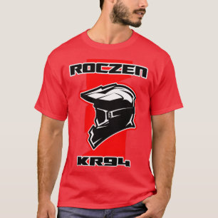 Dirt Bike Racing Red  with Helmet and Goggles  T-Shirt