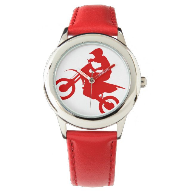 DIRT BIKE ( red ) Watch (Front)