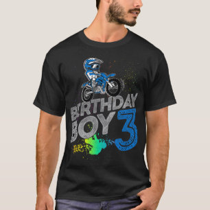Dirt Bike Rider 3 Years Old Motocross 3rd Birthday T-Shirt