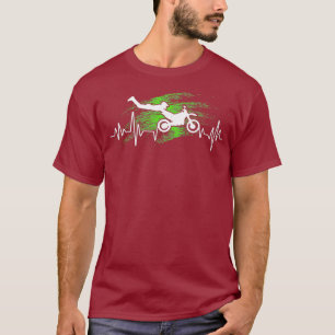 Dirt Bike Rider Heartbeat Motocross Gifts Enduro T-Shirt